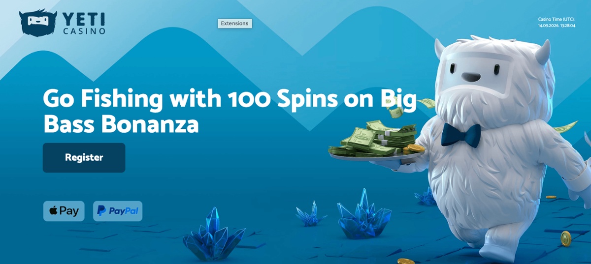 Yeti Casino welcome bonus with Apple Pay supported 